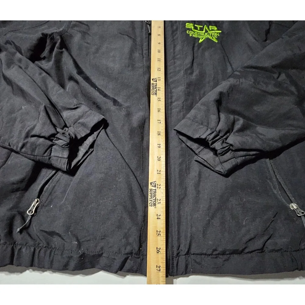 Eddie Bauer Nylon Work Jacket Sherpa Fleece Lined Rain & Wind Resistant Men's Lg